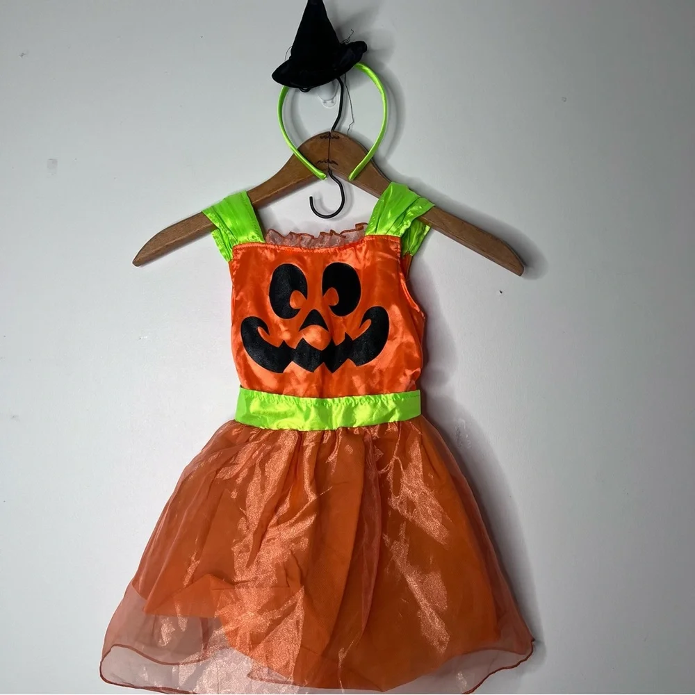 Pumpkin halloween child's dress size 2-3T